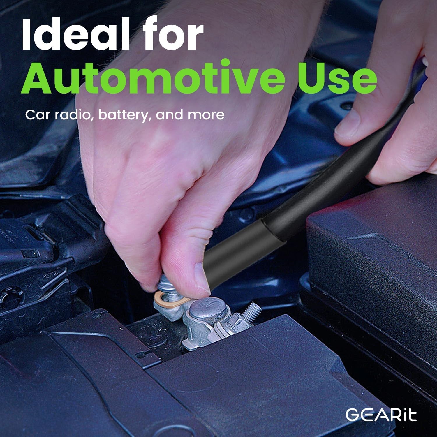 4 Gauge Wire, CCA Electrical Wire Extension Cord for Automotive Power/Ground, Battery Cable, Car Audio, RV, Amp Wiring Kit, (25 Feet Each- Black/Red Translucent)