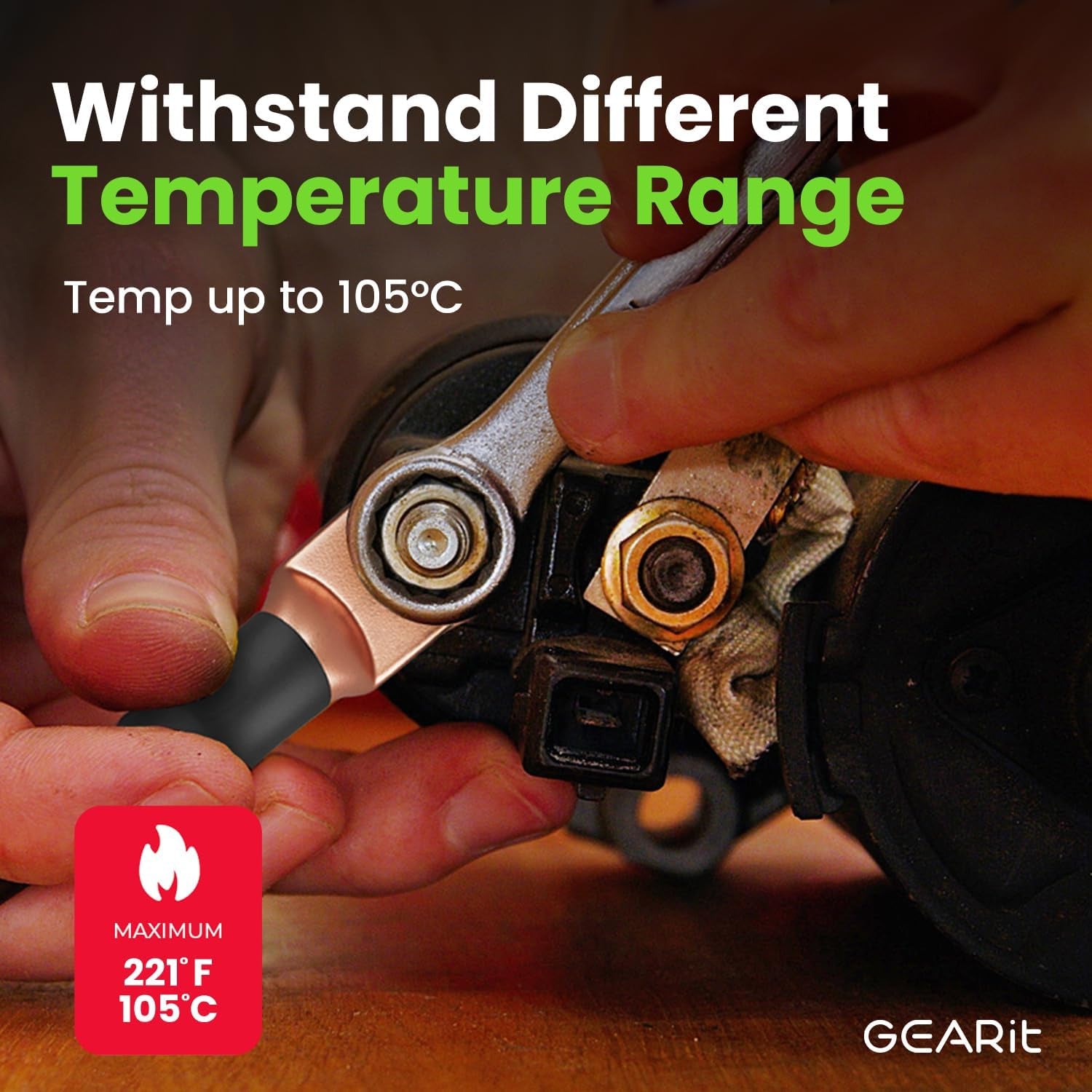 4 Gauge Wire, CCA Electrical Wire Extension Cord for Automotive Power/Ground, Battery Cable, Car Audio, RV, Amp Wiring Kit, (25 Feet Each- Black/Red Translucent)